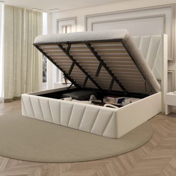 Monaco Geometric Luxe Upholstered Bed