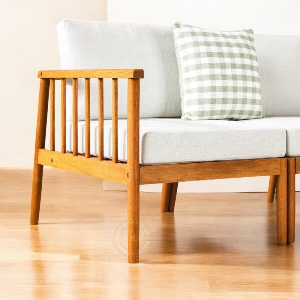 Nordic Haven Wooden Frame Sofa Set