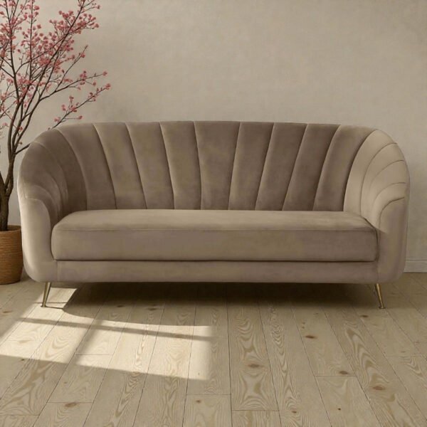 Opal Modern Upholstered Sofa With Metal Legs