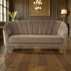 Opal Modern Upholstered Sofa With Metal Legs