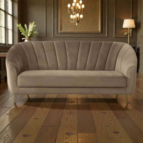 Opal Modern Upholstered Sofa With Metal Legs Opal Modern Upholstered Sofa With Metal Legs