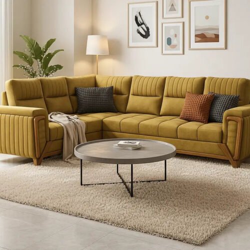Regal Mustard Comfort L-shape Sofa