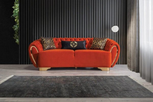 Regalia Tufted Velvet Sofa 3 Seater