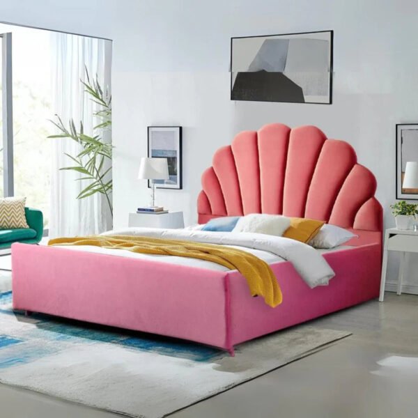Roselle Shell Luxury Upholstered Bed