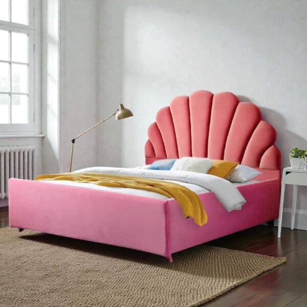 Roselle Shell Luxury Upholstered Bed