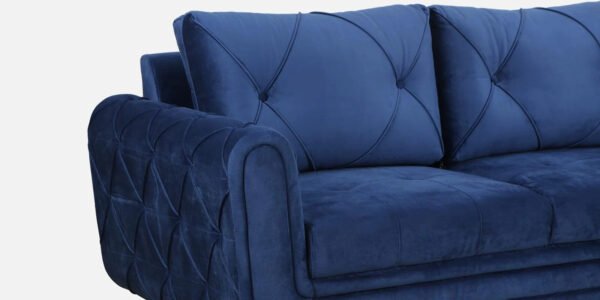 Royal Azure Tufted Velvet 3-seater Sofa