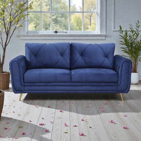 Royal Azure Tufted Velvet 3-seater Sofa