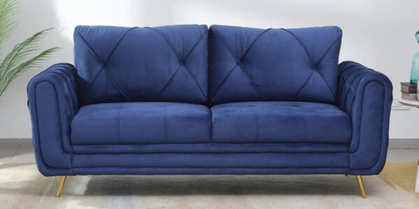 Royal Azure Tufted Velvet 3-seater Sofa