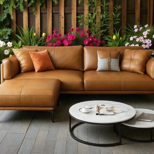 Saddle Luxe Leather L-shape Sofa Saddle Luxe Leather L-shape Sofa