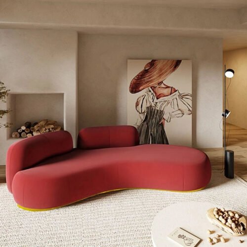 Scarlet Wave Sculpt Sofa 3 Seater