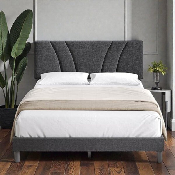 Serene Curve Upholstered Bed