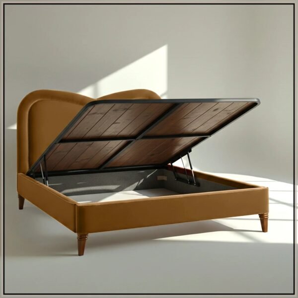 Serene Curve Upholstered Bed Serene