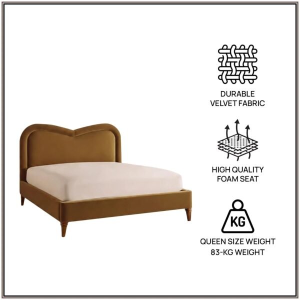 Serene Curve Upholstered Bed Serene