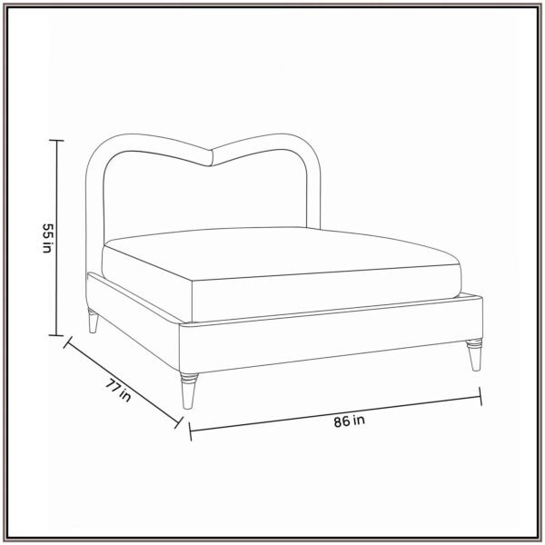 Serene Curve Upholstered Bed Serene