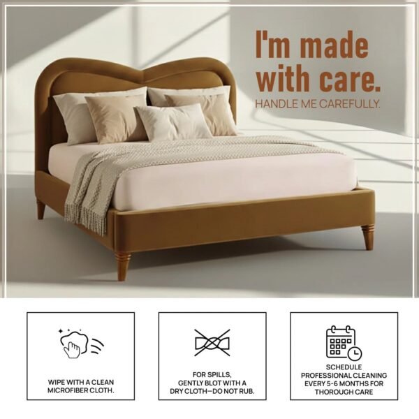Serene Curve Upholstered Bed Serene