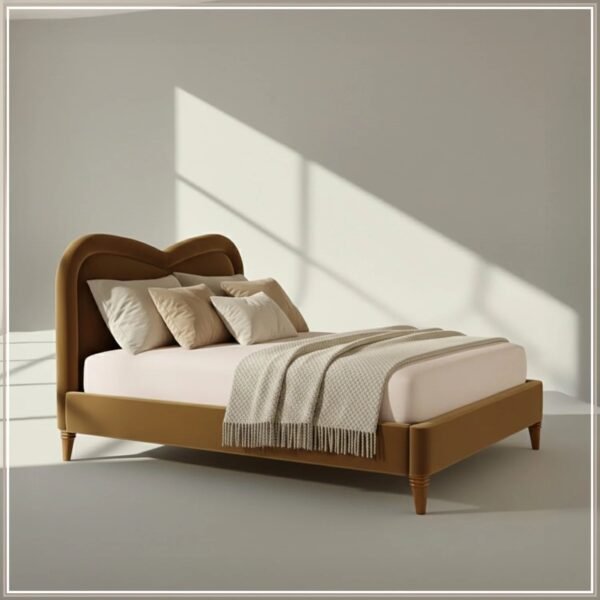 Serene Curve Upholstered Bed Serene