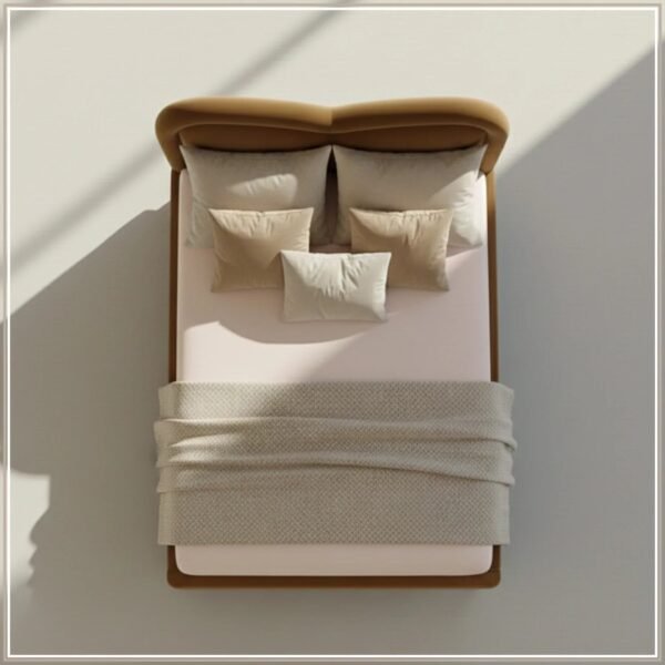 Serene Curve Upholstered Bed Serene