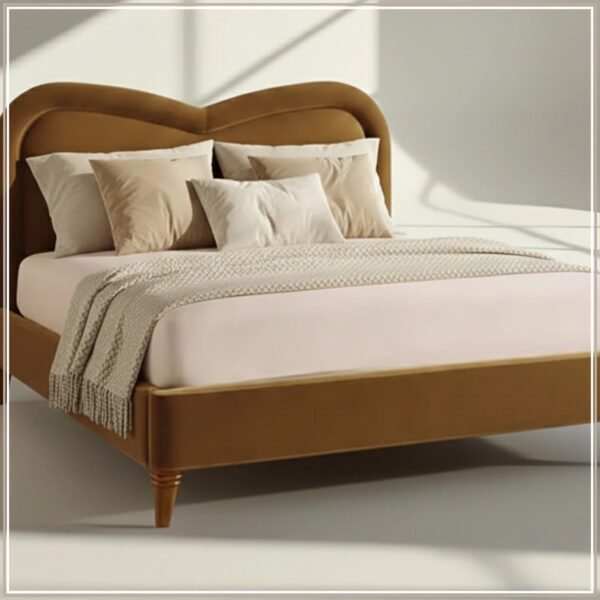Serene Curve Upholstered Bed Serene