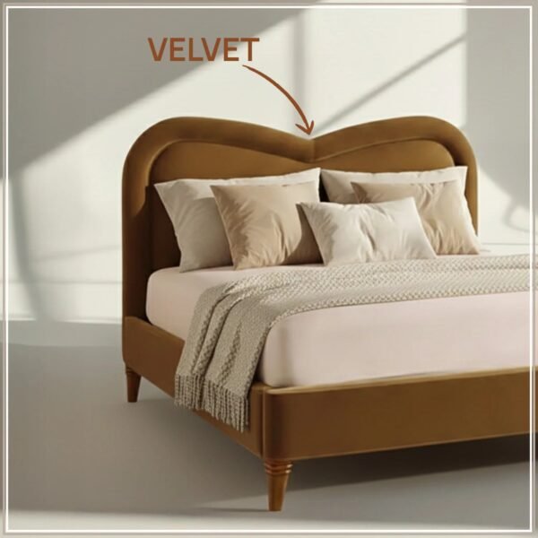 Serene Curve Upholstered Bed Serene