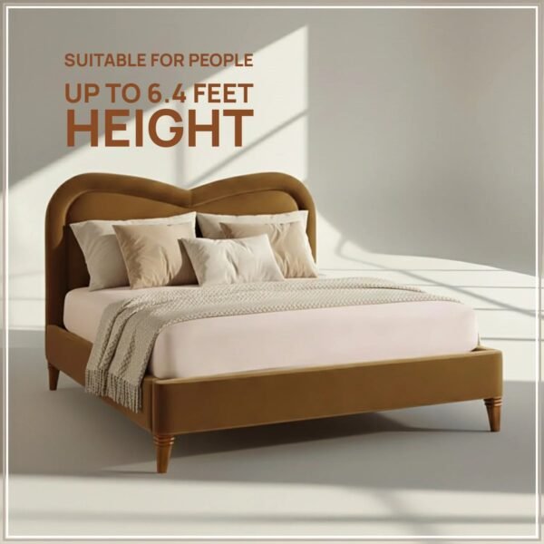 Serene Curve Upholstered Bed Serene