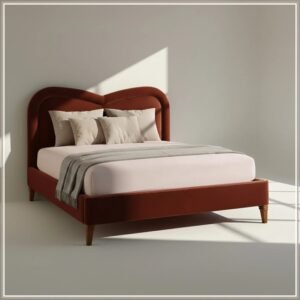 Serene Curve Upholstered Bed Serene