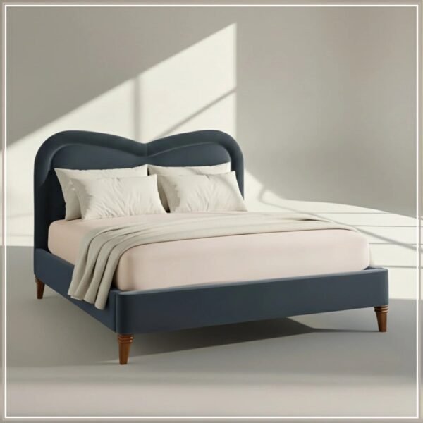 Serene Curve Upholstered Bed Serene