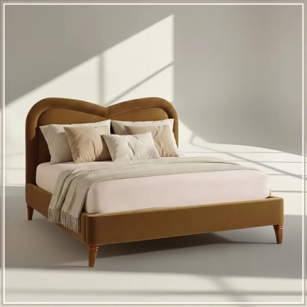 Serene Curve Upholstered Bed Serene