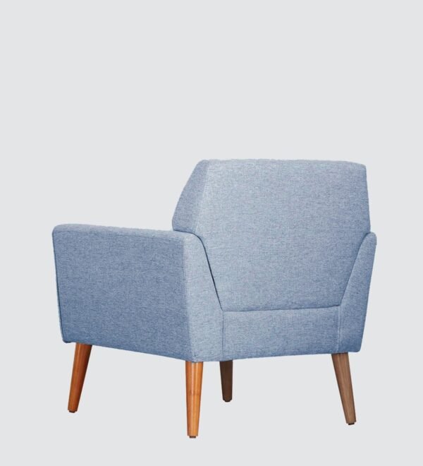 Skyline Fabric Accent Armchair With Wooden Legs