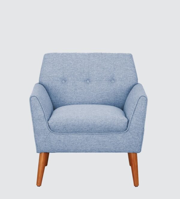Skyline Fabric Accent Armchair With Wooden Legs