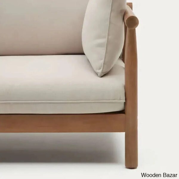 Teakline Upholstered Wooden Sofa