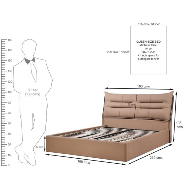 Torino Cushion Luxury Upholstered Bed