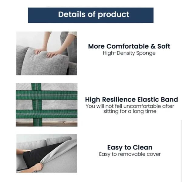 Milano Luxe L-shape Sectional Sofa With Ottoman
