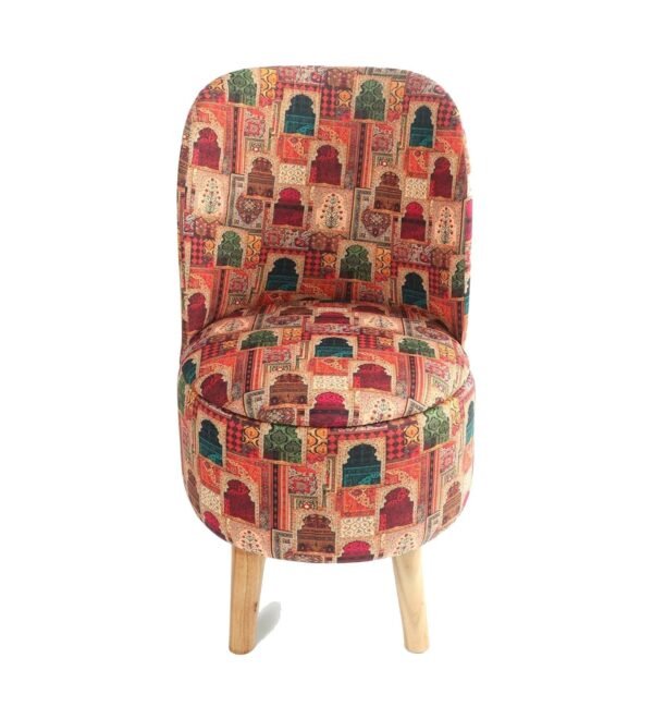 Meher Heritage Print Accent Chair With Ottoman