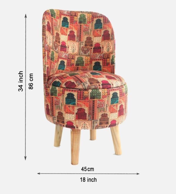 Meher Heritage Print Accent Chair With Ottoman