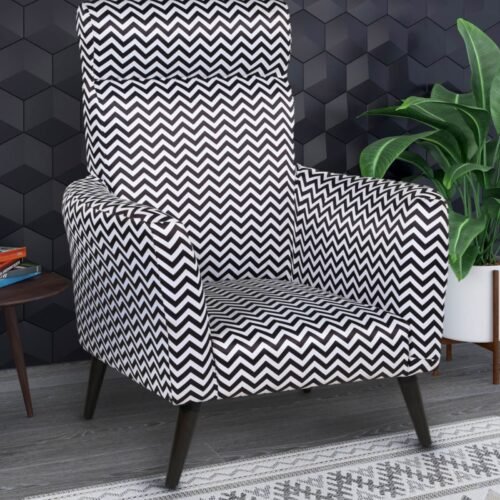 Zara Chevron Statement Accent Chair Zara Chevron Statement Accent Chair