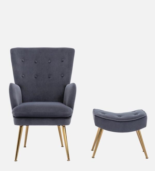 Royale Tufted Lounge Chair With Ottoman