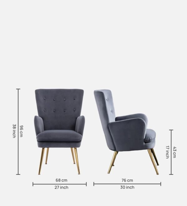 Royale Tufted Lounge Chair With Ottoman