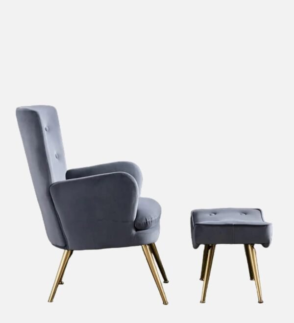 Royale Tufted Lounge Chair With Ottoman